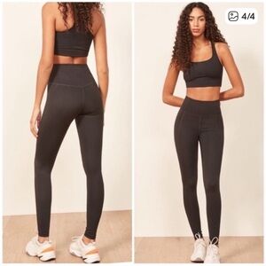 Girlfriend Collective Black workout bra leggings set Size XS/S